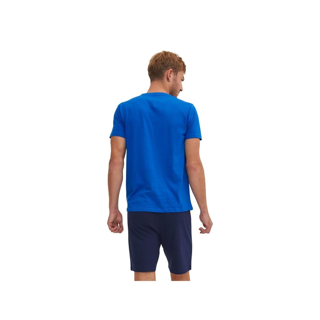 Conjunto de pijama curto Camiseta masculina de algodão com decote em V