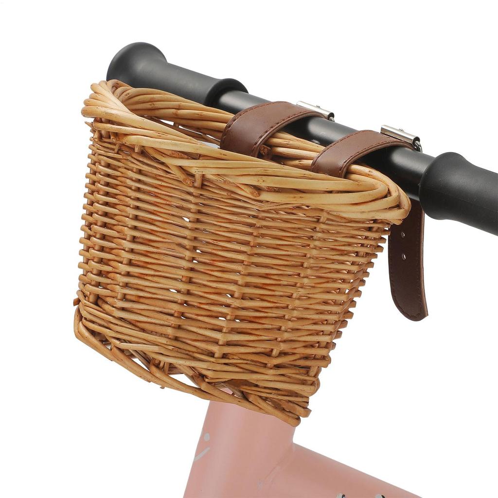Front Handlebar Bicycle Basket Multifunction Bicycle Basket Hand Woven Bike Basket for Kids Children Bike