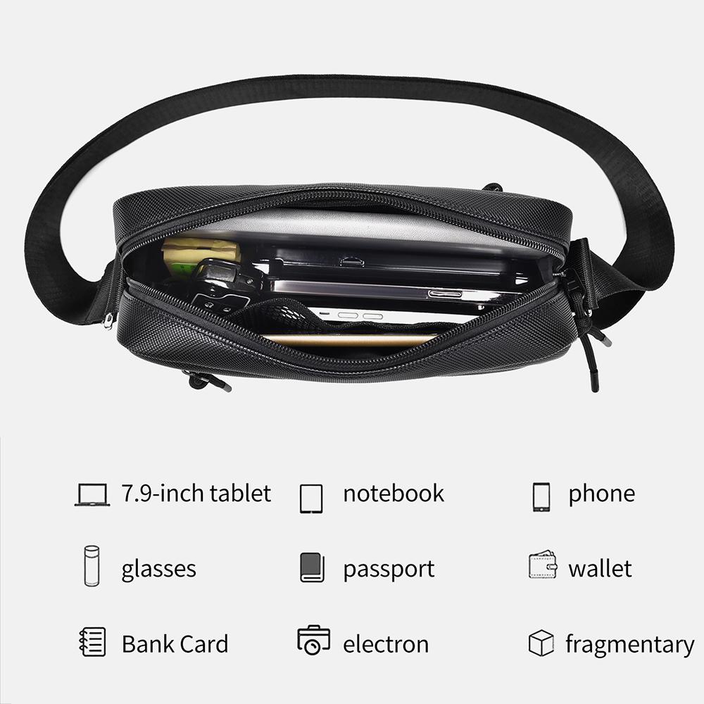 WEIXIER Men's Crossbody Shoulder Bag Messenger Bag Mini Purse Travel Passport Wallet Bag