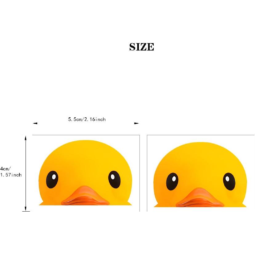 Duck Peeker Rear View Mirror/Windshield Decal,2 Pcs Cute Duck Car Mirror Sticker Vinyl Truck Window Sticker