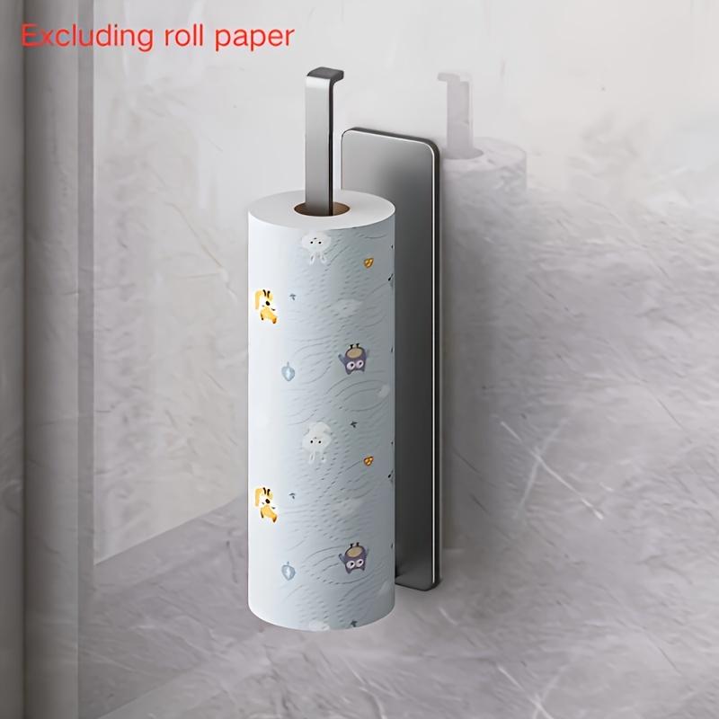 1PC No-Drill Wall-Mounted Paper Towel Holder - Strong Adhesive Space-Saving Dispenser for Kitchen Bathroom