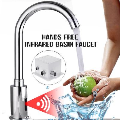 Infrared Sensor Basin Sink Faucet Touchless Automatic Touch Free Water Saving Sensor Deck Mount Sense Water Faucets Tap