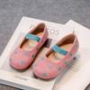 Girls Flat Shoes Polka Dots Sweet Kids Leather Shoes Round Toes Slip-on 2025 New Girls Princess Shoes Candy Color Non-slip Soft
