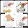 Acrylic Donation Box with Slot Cardboard Raffle Box with Lock and Sign Holder Clear Ballot Box for Fundraising Donation Voting