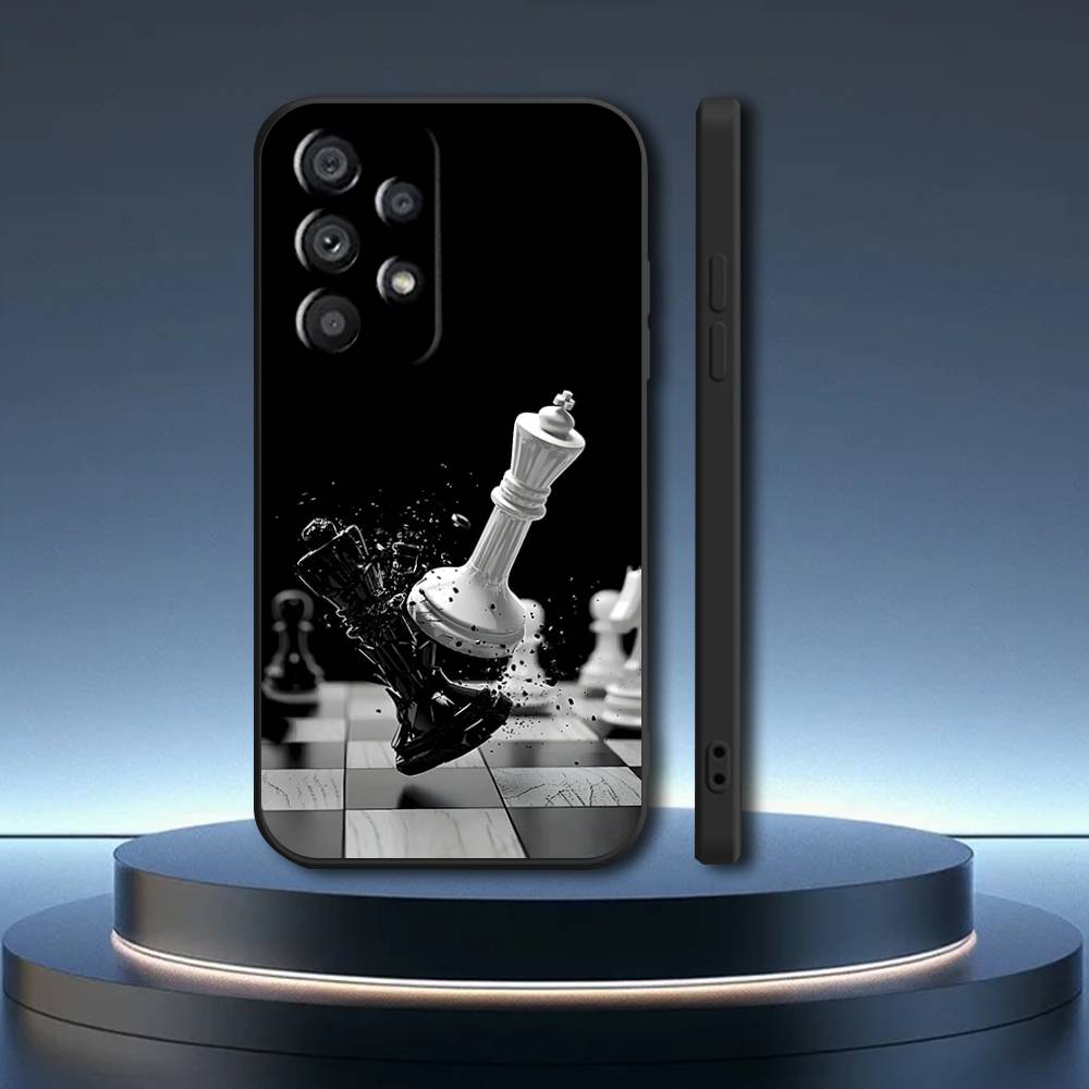 

Chess Phone Case For Samsung Galaxy A73,31,32,72,41,53,52,71,22,5G,Note,J7,8,9 Soft Black Cover SamsungNote9