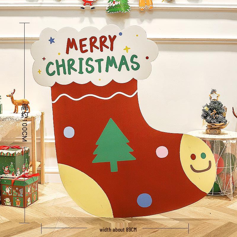 Ornamenti di Natale a Tema Babbo Natale: Set Scena Oggetto di Scena per Foto Vacanze all'Aperto