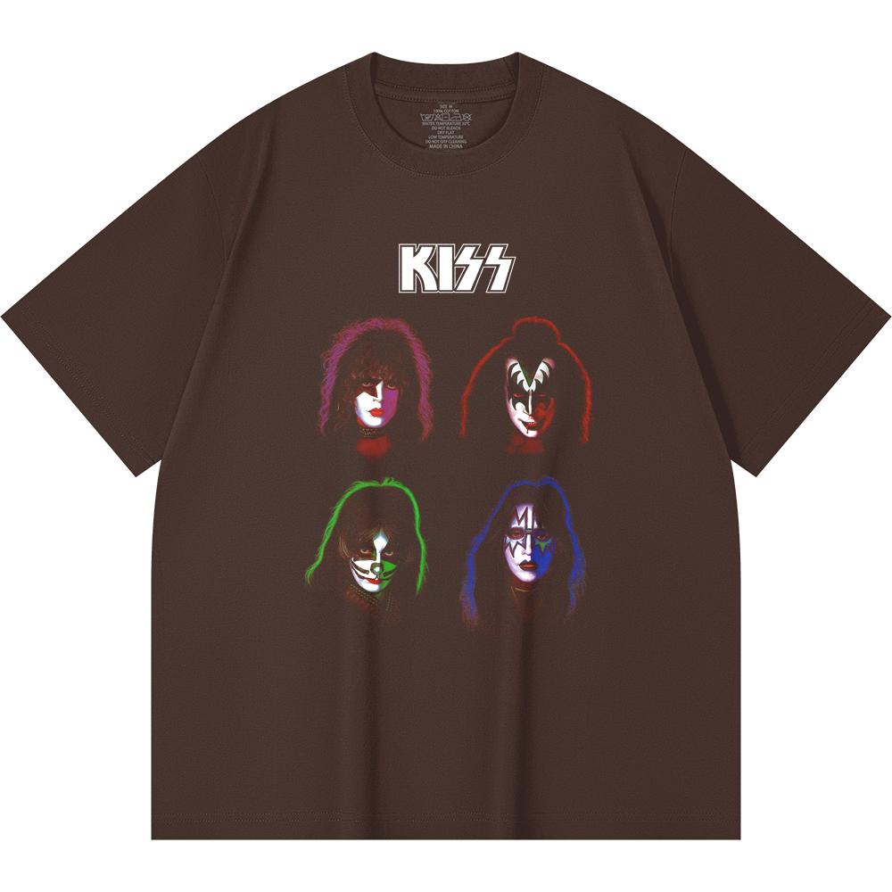 230 g/m² 100% Bavlna T-shirt Heavy Metal Rocková Kapela Tisk Populární Hudby Unisex Těžký Bavlněný T-shirt