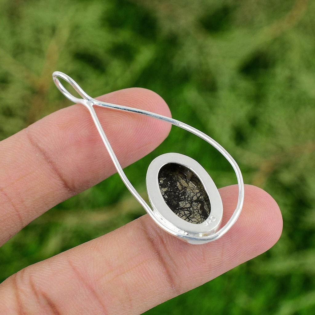 Daughters Day Sale Sterling Silver Natural Maracasite Artisan Engagement Pendant