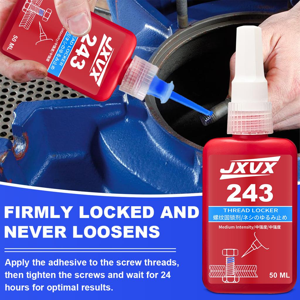 Threadlocker 243/271 Blue Anaerobic Adhesive Sealant Thread Sealant Medium/High Strength Removable