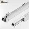 Two-Section Damping Side Mount Drawer Slide for Cabinets - Hole-Free, Hidden Bottom Guide Rail