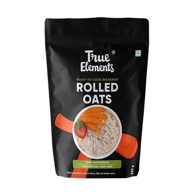 True Elements Gluten-Free Rolled Oats – 500g | High-Fiber Breakfast Cereal