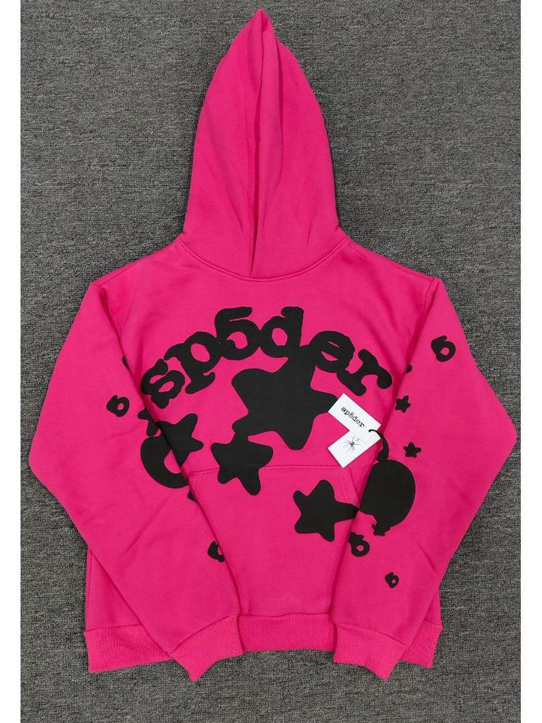 Hanorac Bărbătesc Greu cu Imprimeu Pânză de Păianjen - Trendy, Croială Largă cu Plus de Catifea