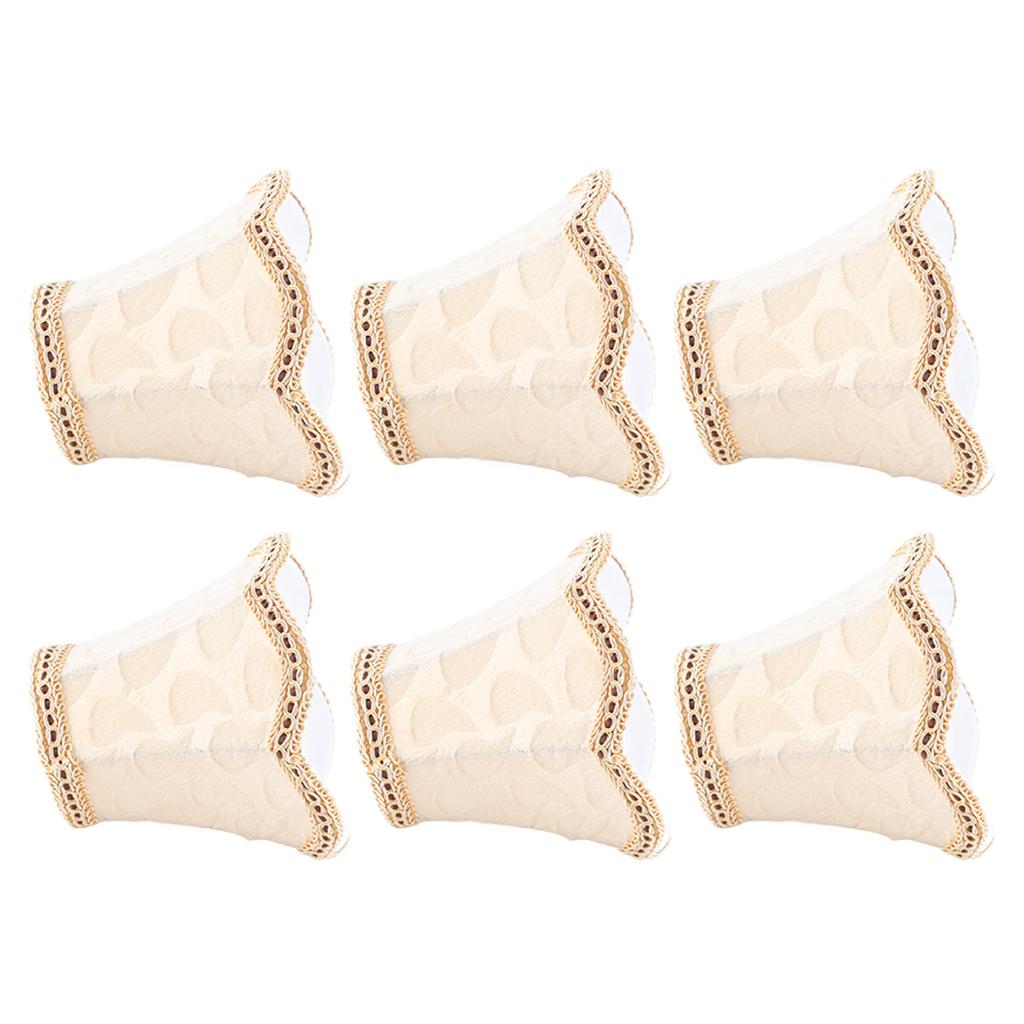 6 stk Stoff Lampeskjerm Vegglampe Deksel Lysekrone Lampeskjerm for Hjemmedekorasjon Lystilbehør