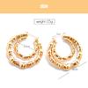 Large Bamboo Earrings Hip-Hop Earrings Ladies Hoop / Hoops Ear Circle