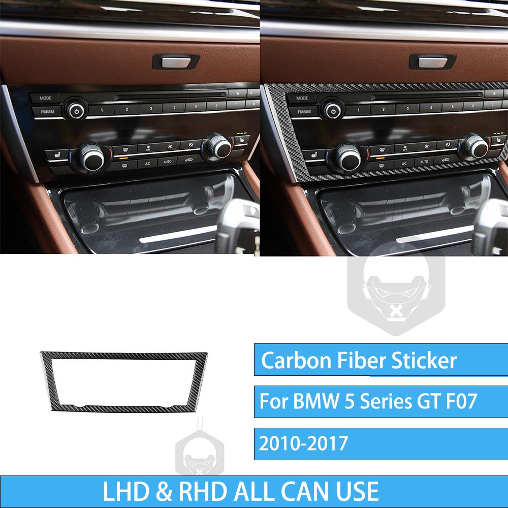 Carbon Fiber Car Accessories Interior Gear Shift Dashboard Window Lift Cover Stickers Trim For BMW F07 5 Series GT 2010-2017