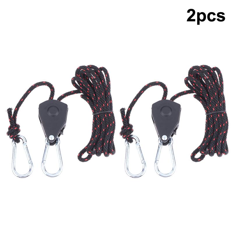 2/1Pcs Camping Tent Adjustable Rope Fastener Fixed Buckle Pulley Tensioner Ratchet Hangers Lights Lifting Awning Wind Rope