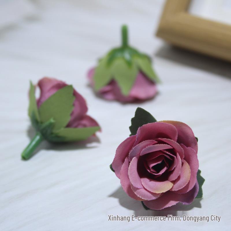 Handgefertigte Mailand Rose Künstliche Blume für Zuhause, Hochzeitsdekoration und DIY Kopfschmuck
