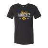 Iowa Hawkeyes Dist Block Script Logo T-Shirt - Heather Black
