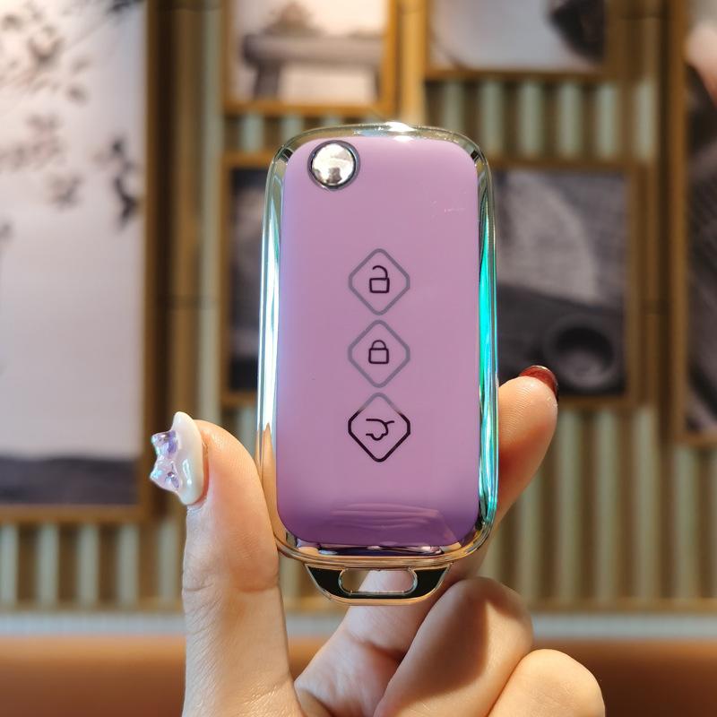 

Tpu For Chevrolet Aveo Trax Groove Captiva Wuling Flip Car Key Case Cover Shell 3 Button Remote Key Keychian Accessories