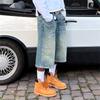 Pantaloni scurți bărbătești largi din denim Retro cu picior larg Tip tâmplar Blugi medii cu fermoar Hip Hop Jorts cu buzunare Casual Streetwear