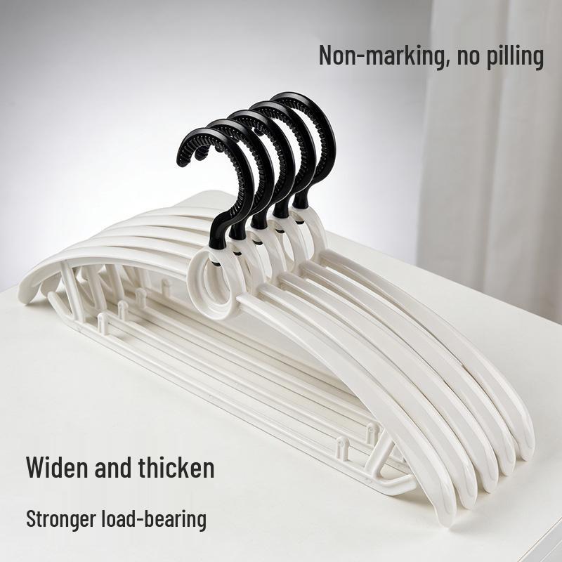 Durable Wide Shoulder Seamless Hanger - Anti-Slip, Thickened Rack for Drying Clothes, Supports Anti-Shoulder Corner, Perfect for Dorm Use. 39x18.5x1.5 белый