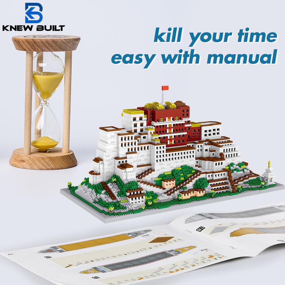 Potala Palace 3D Plastic Model Architecture Micro Bricks for Adults Building Blocks Toy Kits Assemble Decoration Killer Time