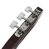 Three-in-Line Classical Guitar Tuners with Flower Pattern Knobs and Wooden String Posts