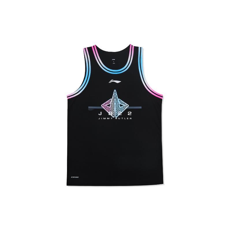 Li-Ning Loose Fit Training Vest And Shorts Basketball Set Men Sets Black AATS009-1