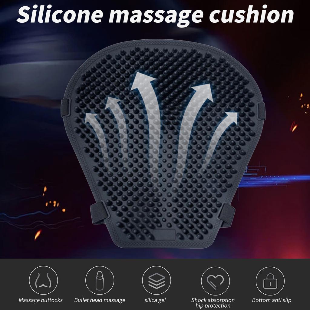 Motorcycle Silicon Seat Cushion,Ergonomic Cushion ,Pressure Relief Ride for Riding to Relieve Pressure, Absorb Shock,