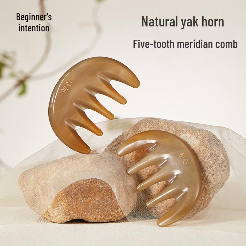 Authentic Natural Ox Horn Meridian Massage Comb