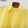 INCERUN Men Satnd Neck Sleeveless Open Front Decorative Buttons Casual Long Cardigan