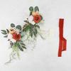 Western-Style Wedding Chair Back Flower Groom And Bride Decoration Outdoor Arched Door Mori Simulation Festive And Romantic