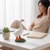 Duck Figurine with Key Hanger Playful Quirky for Shelf