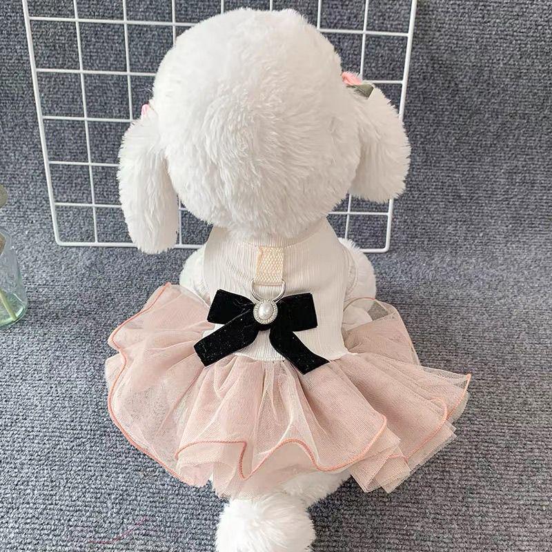 Small Dog & Cat Cute Princess Skirt with Leash