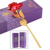 24K Gold Forever Rose Artificial Dipped Flower Valentine's Day Gift for Her Red