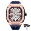 MEGIR Automatic Mechanical Watch for Men Skeleton Dial Waterproof Luminous Men's Sport Casual Wristwatch Clock Reloj Hombre 8607