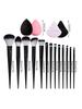 2025 New 13Pcs Makeup Brushes+2 Beauty Blenders+2 Sponge Puffs Set Soft Non-Shed Bristle Latex-Free Fast Shipping For Daily Use