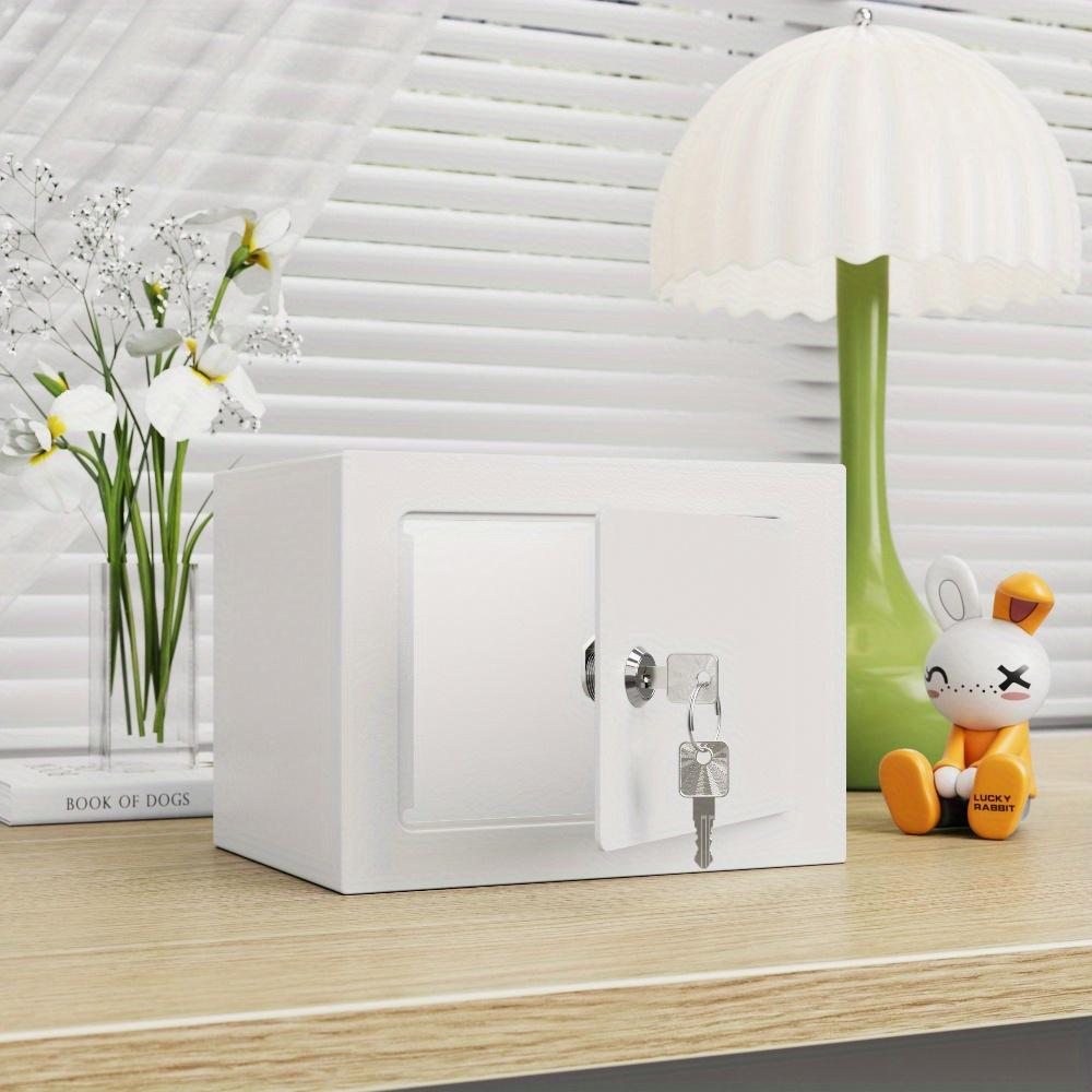 

Compact Steel Coin Safe Box Dual Key Lock No Battery Needed Home Office Deposit Security Box Perfect Gift for Holidays Birthday Modern Durable