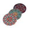 3PCS Round Placemat Rubber Cup Mat Table Pad Mandala Coaster  Kitchen