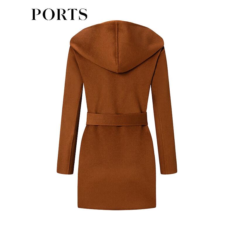 

PORTS Женское пальто средней длины с капюшоном из смесовой шерсти 4