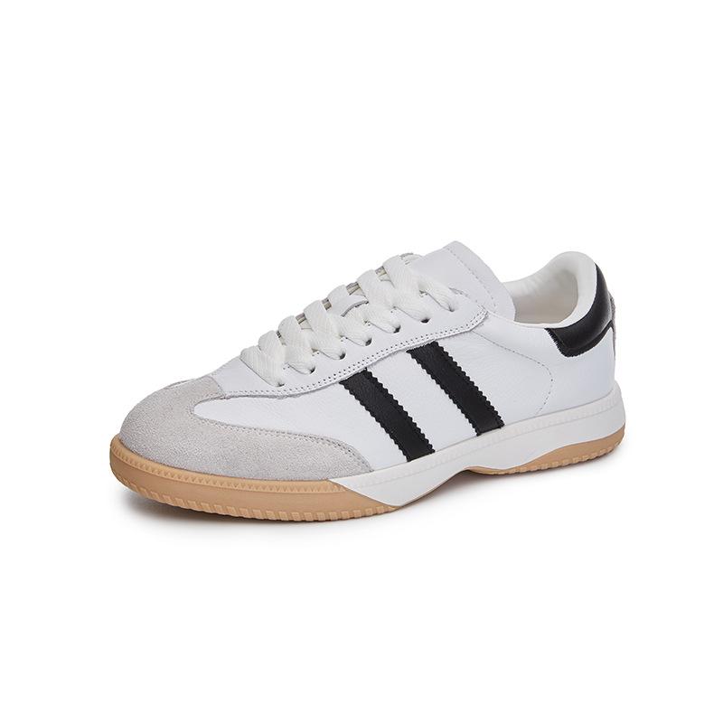 The first layer of cowhide German training shoes for women's 2025 spring new thick-soled Forrest Gump shoes casual little white shoes women's