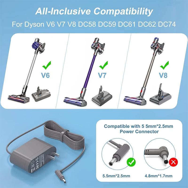 Replacement Charger For Dyson V8 V7 V6 Vacuum Cleaner Charging Source Adapter Vacuum Cleaner Accessories Charging Tool