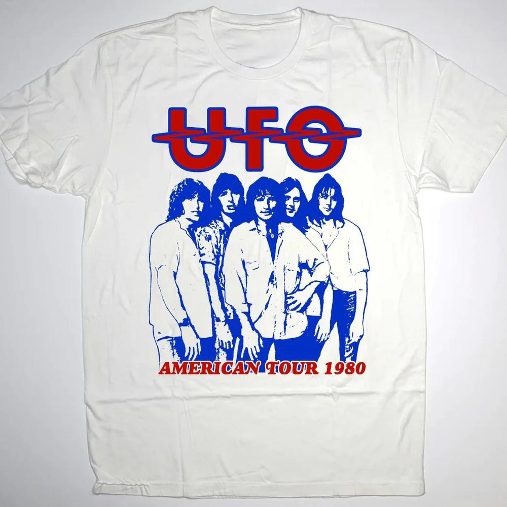 

UFO No Place To Run American Tour 1980 T Shirt Full Size S-5XL Unisex T-Shirt XXXXL
