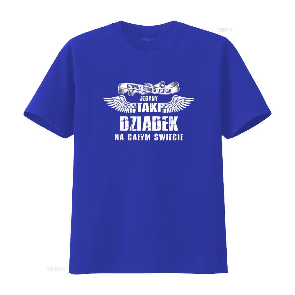 The One and Only Grandpa Polish Wings T Shirt T-shirt Grandfather's Day Gift Poland PL Vintage Washed Breathable Unisex