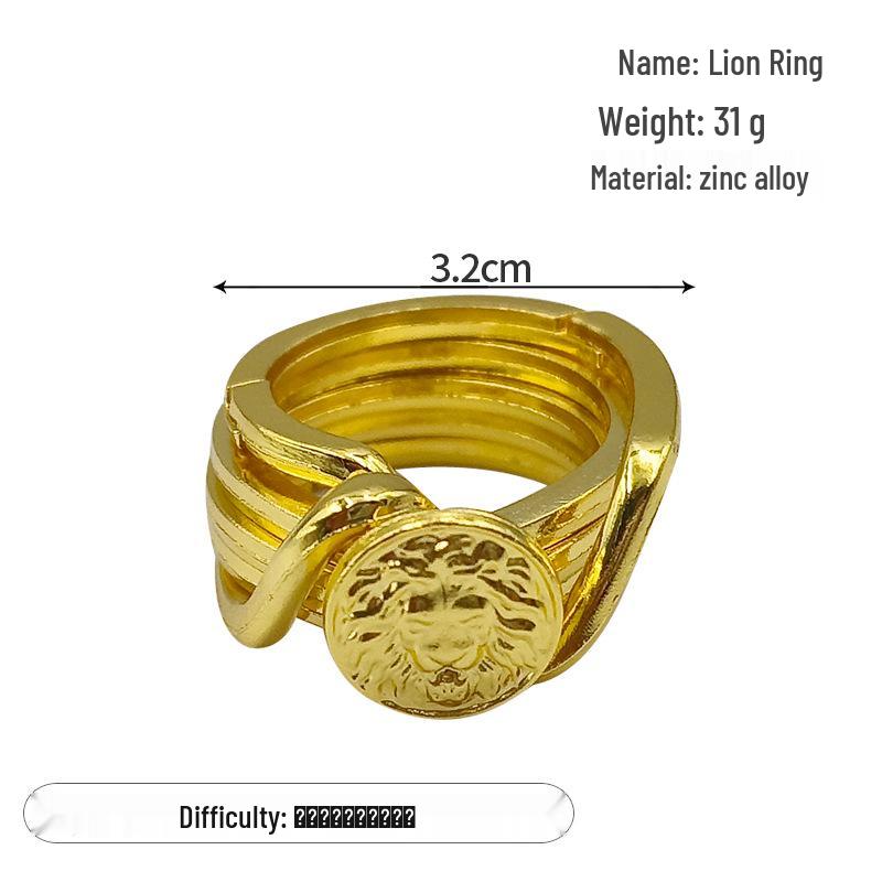 Zinc Alloy Kongming Puzzle Lock: Disentanglement Ring Educational Toy