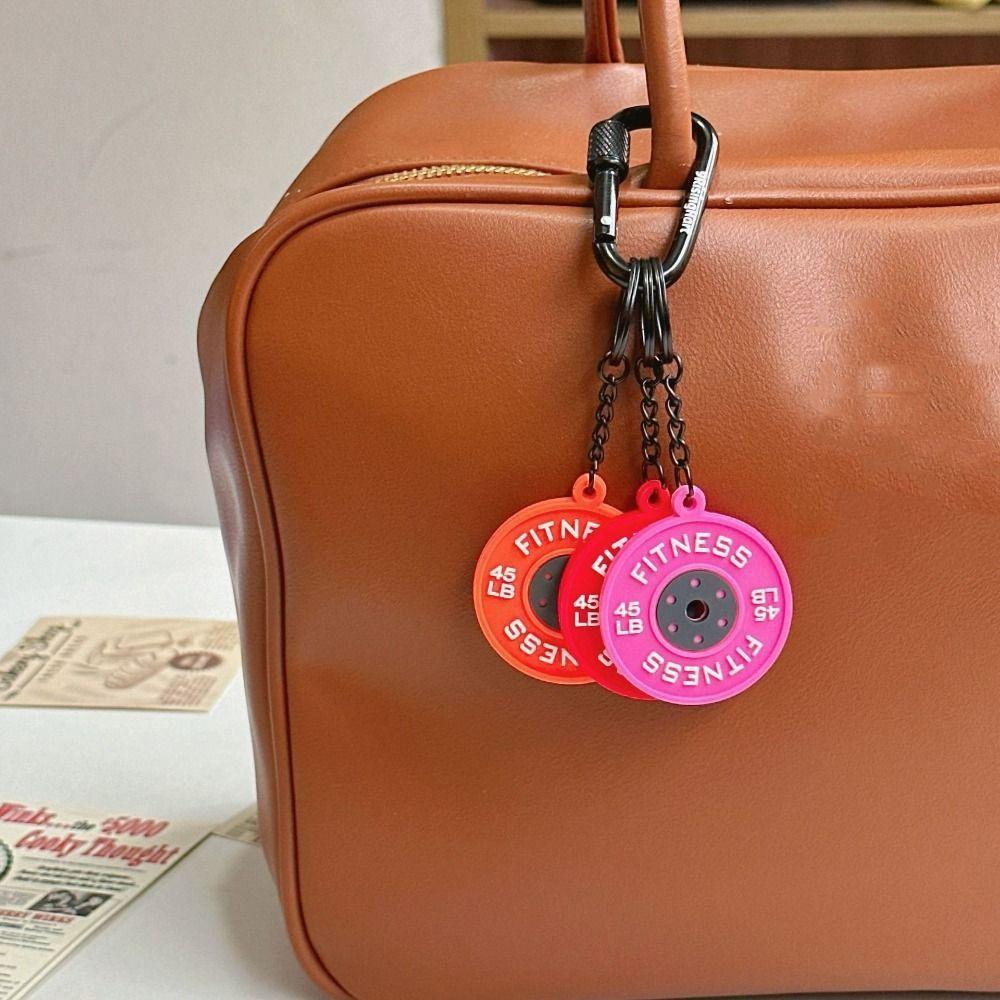 with D-shaped Carabiner Barbell Plates Key Chain Mini Fitness Series Pendant  Gifts
