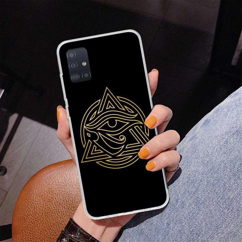 Sacred Eye of Horus Egypt Fresco Phone Case For Samsung Galaxy A52 A32 A22 A12 A51 A31 A50S A30S A20S A10S Note 20 Ultra 10 Plus