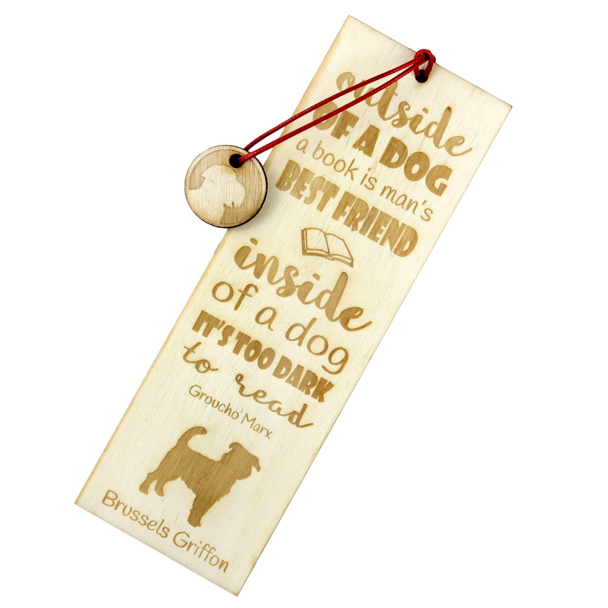

Griffon Bruxellois, Brussels Griffon - dog bookmark, personalized bookmark, gift for bookworm from Art-Dog brand
