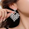 Silver Needle Luxury Zircon Square Stud Earrings - Elegant & Fashionable Design for Women