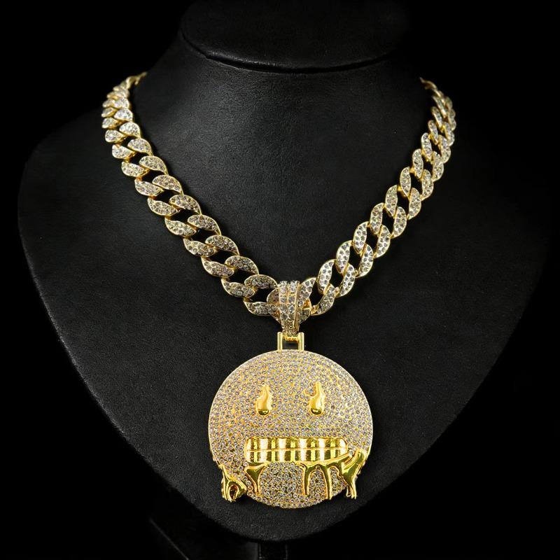 New emoji pendant necklace - hip hop trendy accessories - men s necklace